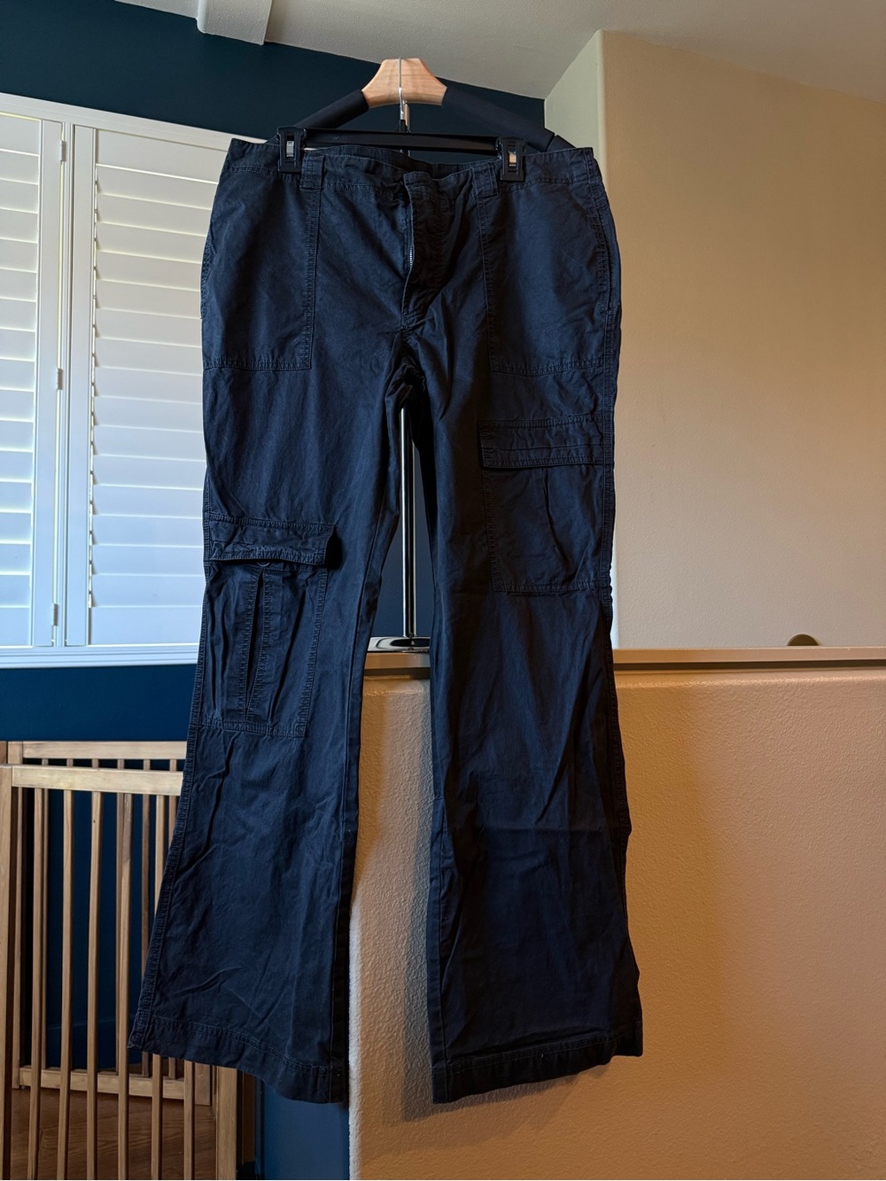 Free People Washed Black Utility Pants